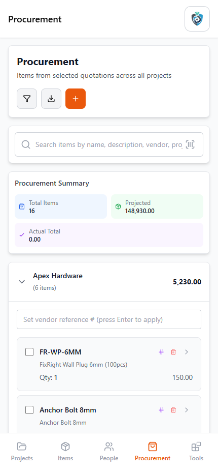 Mobile Inventory Screenshot 1